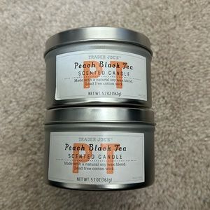 Trader Joe’s peach tea 5.7 oz candles